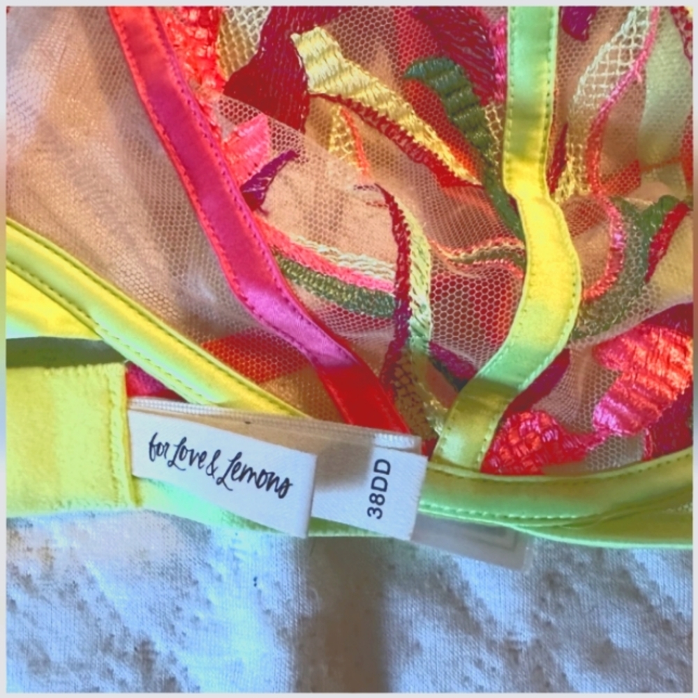 Victoria’s Secret, For Love & Lemons 38DD, petunia lace bra - Picture 3 of 4
